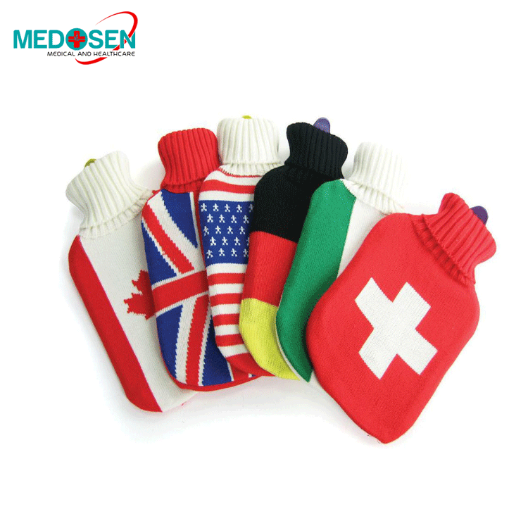 Rubber Hot Water Bottle With Knit Cover